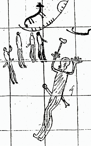 Der Schuhmacher von Backa. Zeichnung von C.G. Brunius